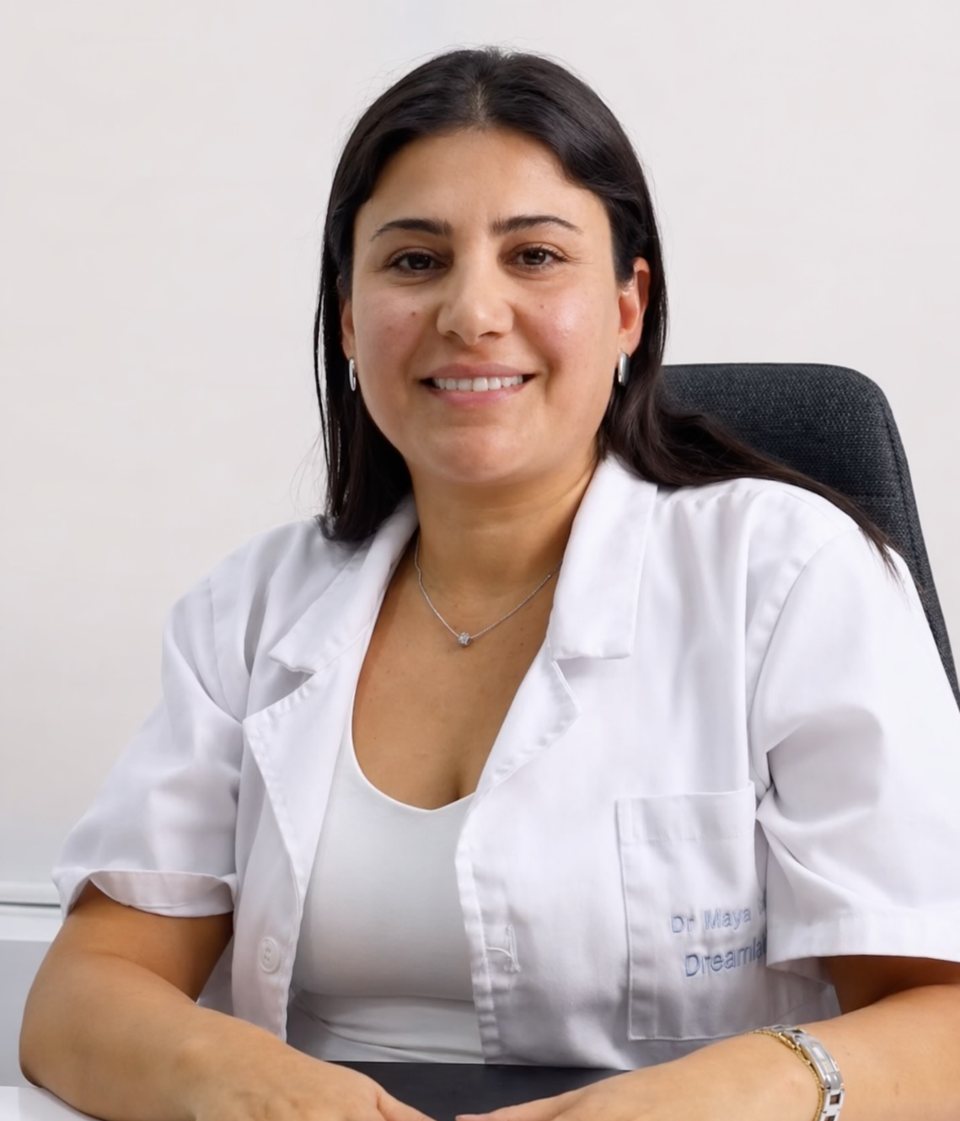 Dr. Maya Sader, medical director of Dreambody, at her desk in the clinic